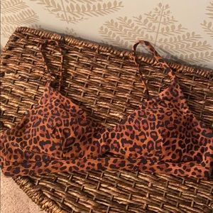 Leopard print bikini top